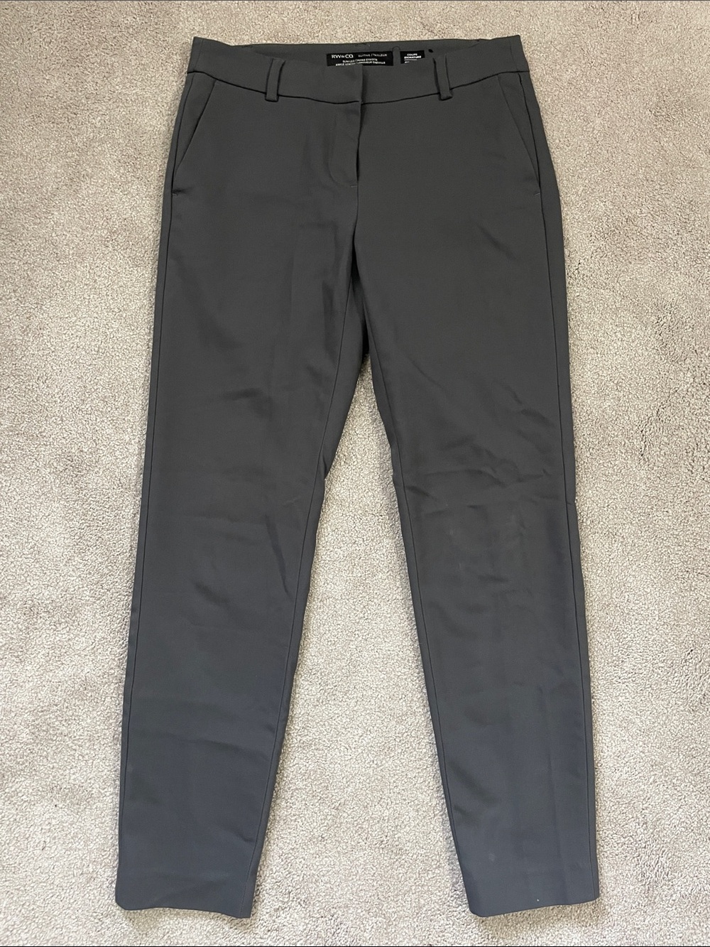 RW&CO. Charcoal Gray Ankle Dress Pants